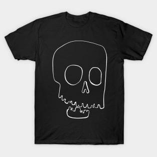 Hand-drawn white skull T-Shirt